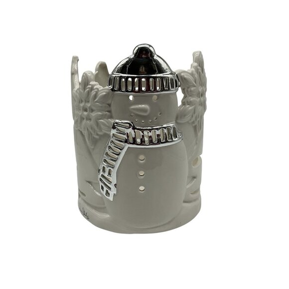 Harry Slatkin Snowman Luminary Candle Holder Retired Signed Home Decor Collectib - Picture 16 of 16